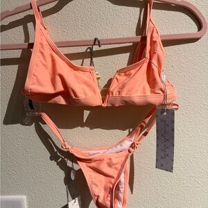 Boutine x LA Vibrant Coral Bikini Set
